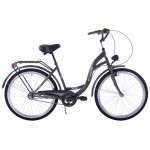 Mestský bicykel 26" Kozbike K3 3 prevodový Grafitový